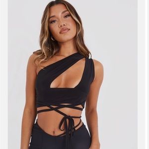 Pretty little thing one shoulder crop top